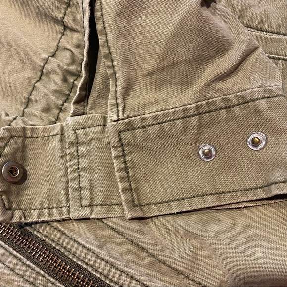 Madewell Sz S Fleet Jacket Olive Green Cotton Full Zip Military Anorak Shacket - Picture 8 of 11